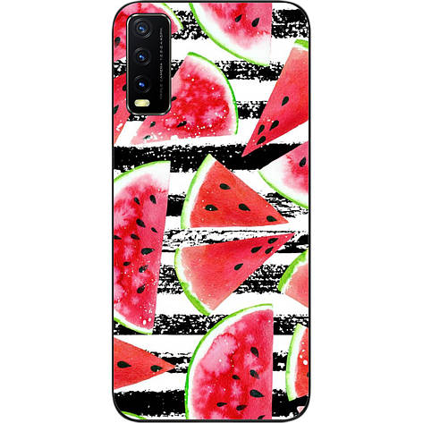 Бампер силіконовий для Vivo Y20 з малюнком Кавун, фото 1