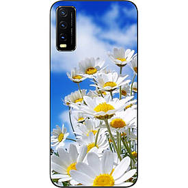 Бампер силіконовий для Vivo Y20 з малюнком Ромашки