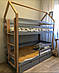 Ліжко двоповерхове дерев'яне трансформер Дом4, фото 5