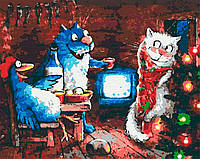 Набор для росписи, картина по номерам, "Синие коты", 40х50см, ТМ "RIVIERA BLANCA"