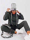 Спортивний костюм жіночий з хутряним капюшоном, фото 4