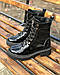 Жіночі берці зимові Черевики шкіряні чорні на шнурівці на хутрі білі, бежеві,Черевики жіночі берци зимові беж, фото 9
