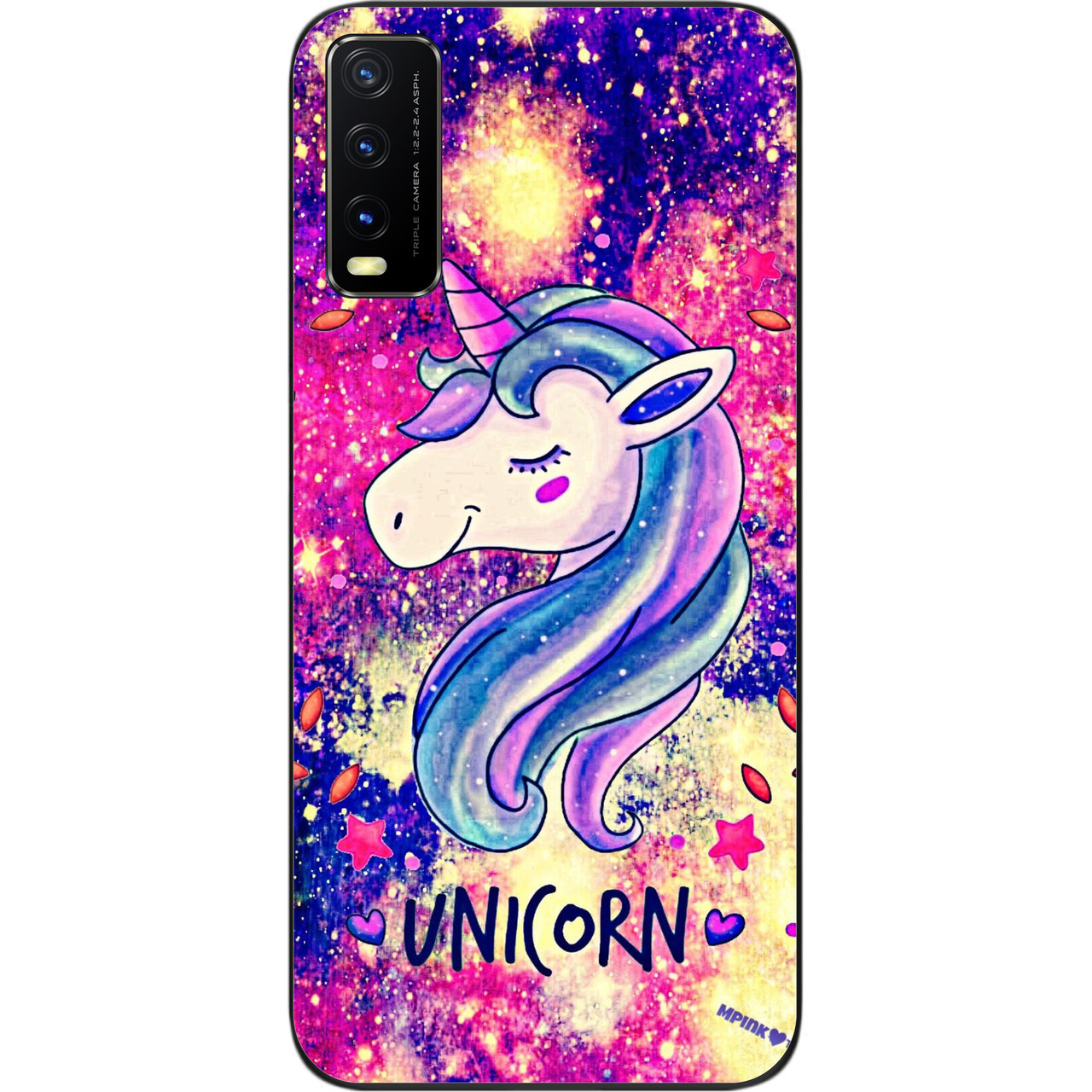 Силіконовий чохол для Vivo Y20 з картинкою Красивий єдиноріг
