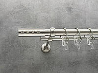 Карниз Quadrum Алюр 160 см двойной Сталь открытый 25/19 мм гладкая (кольца с крючками)