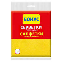 Салфетки вискозные Бонус 30*35 см 3 шт