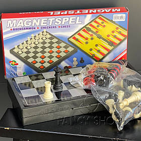 Гра настільна "3 в 1 Шахи, Шашки і Нарди", 25*12.5 см, Игра настольная "3 в 1 Шахматы, Шашки и Нарды"