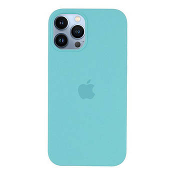 Чохол Silicone FULL case для IPhone 13 Pro max Sea Blue (02) бірюза