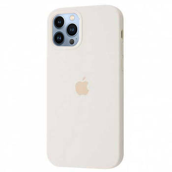 Чохол Silicone FULL case для IPhone 13 Pro max Antique white (19) бежевий