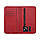 Шкіряний гаманець з зарядкою і бездротовою зарядкою Червоний, фото 3