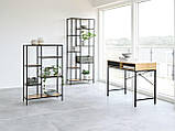 Стіл офісний в лофт стилі для ноутбука з шухлядою дуб/чорний buuba, фото 2