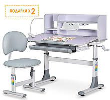 Комплект парта та стільчик Evo-Kids, 80 см BD-21,3 кольори, регулювання глибини