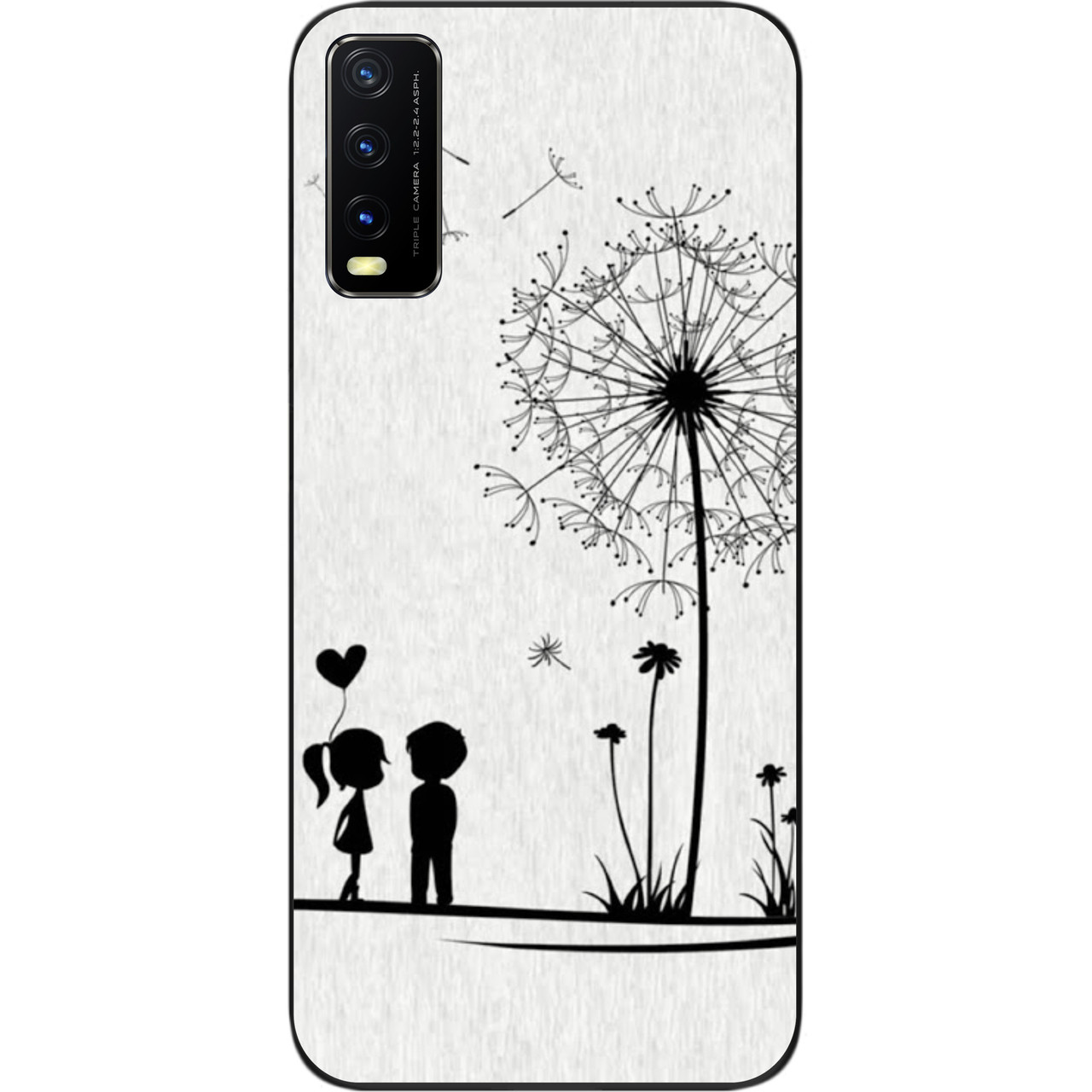 Оригінальний чохол для Vivo Y20 з картинкою Діти і кульбаба