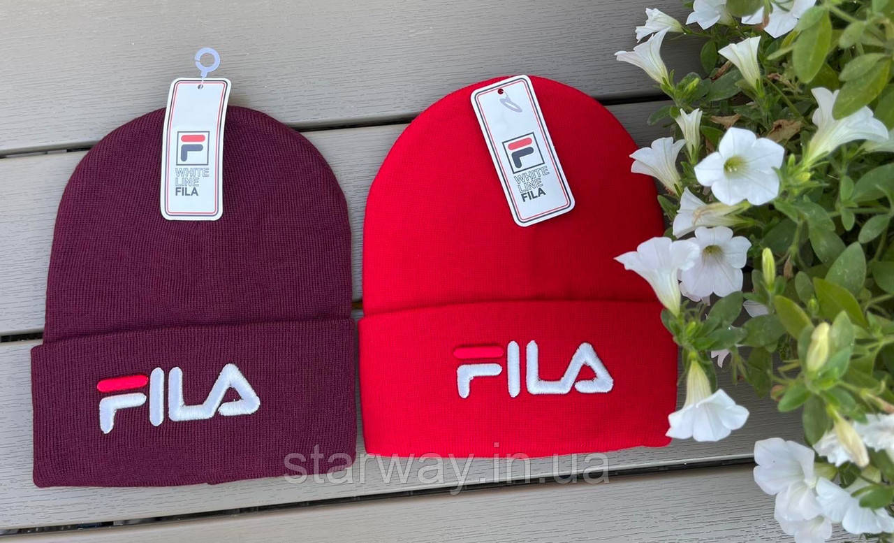 Шапка Fila логотип вышивка | фила бирка - фото 2 - id-p591503361