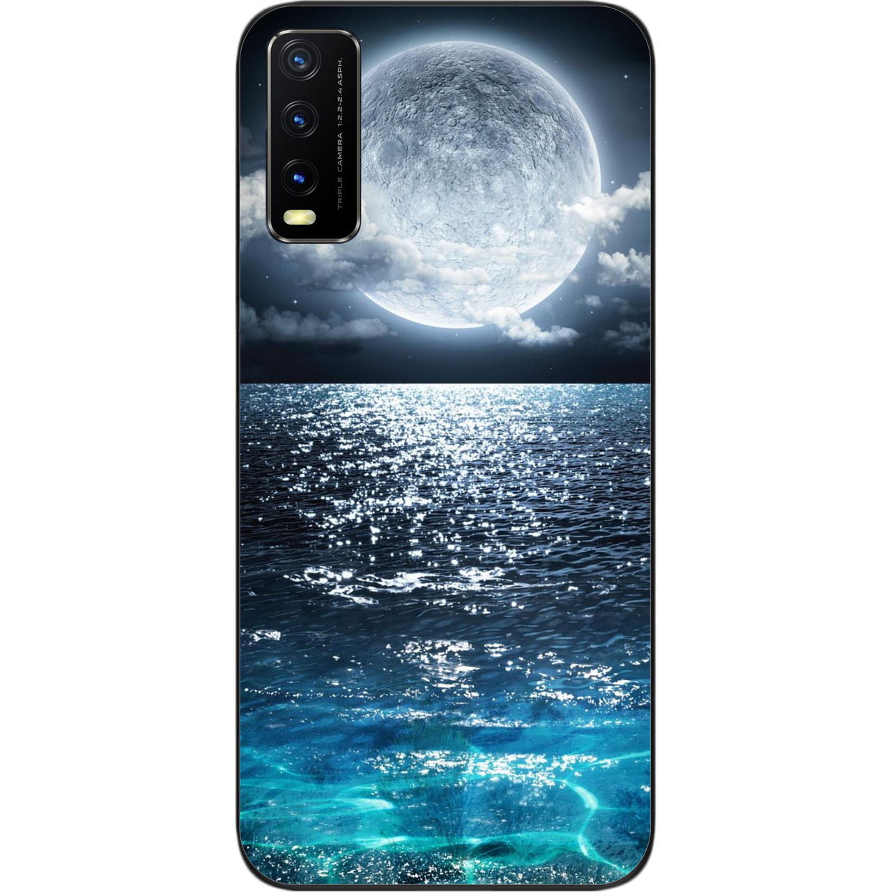 Чохол силіконовий для Vivo Y20 з картинкою Місяць