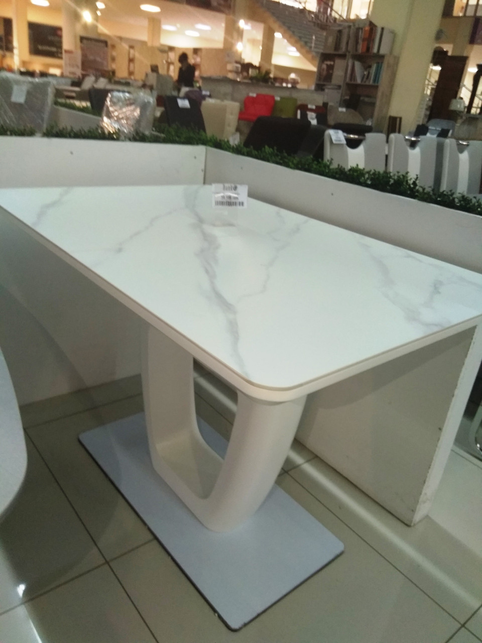 Керамічний стіл ТМL-860-1 білий мармур 110/150 від Vetro Mebel
