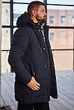Куртка The North Face зима довга темно-синя Київ, фото 5