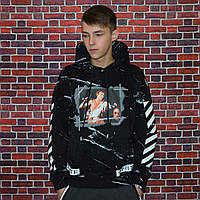 Худи Off White smoke Black толстовка офф вайт смоук черная