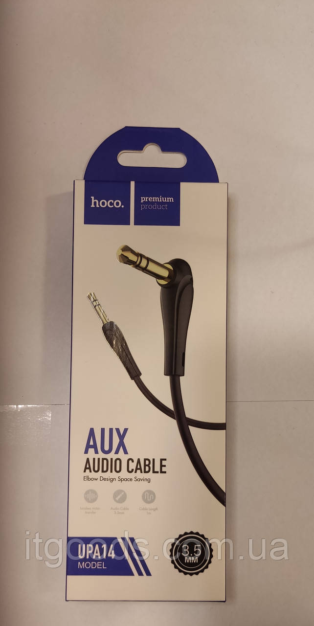 Кабель / шнур AUX Hoco UPA14 Audio 1м (черный цвет) - фото 1 - id-p1497088601