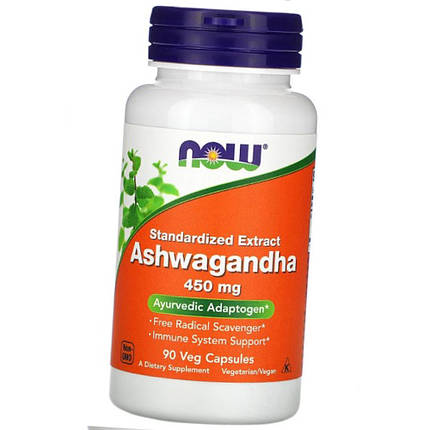 Екстракт ашваганди NOW Ashwagandha 450 мг 90 капс, фото 2