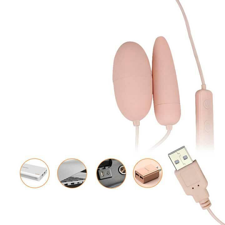 Подвійне анально-вагінальне Віброяйце з USB-дротом - Вібратори, фото 1