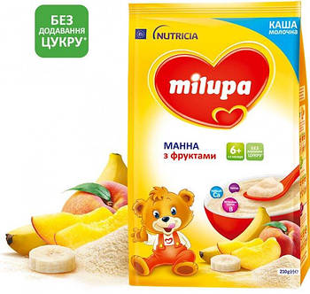 Молочна каша Milupa Манна з фруктами 210 г