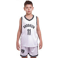 Форма баскетбольна дитячий/підлітковий (зростання 120-165см) NBA BROOKLYN 11 3578 білий-чорний