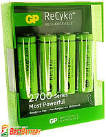 Аккумуляторы АА GP ReCyko+ 2700, 2600 mAh в блистере, Ni-Mh, RTU. Цена за уп. 4 шт.