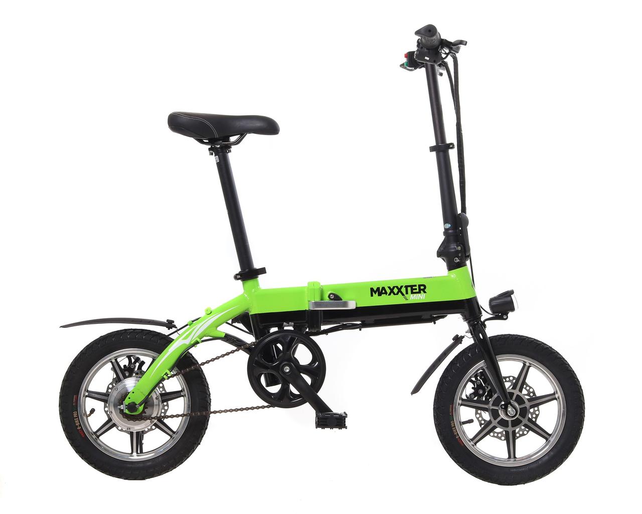 Електричний велосипед Maxxter MINI 14" (чорно-зелений)