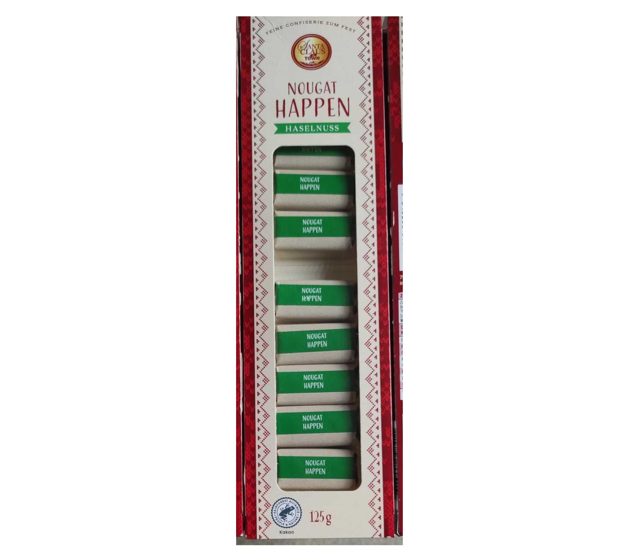 Марципан в Шоколаді Горіховий Lubecker Marzipan Happen Santa Claus Town Haselnuss 125 г Німеччина (опт 3 шт)