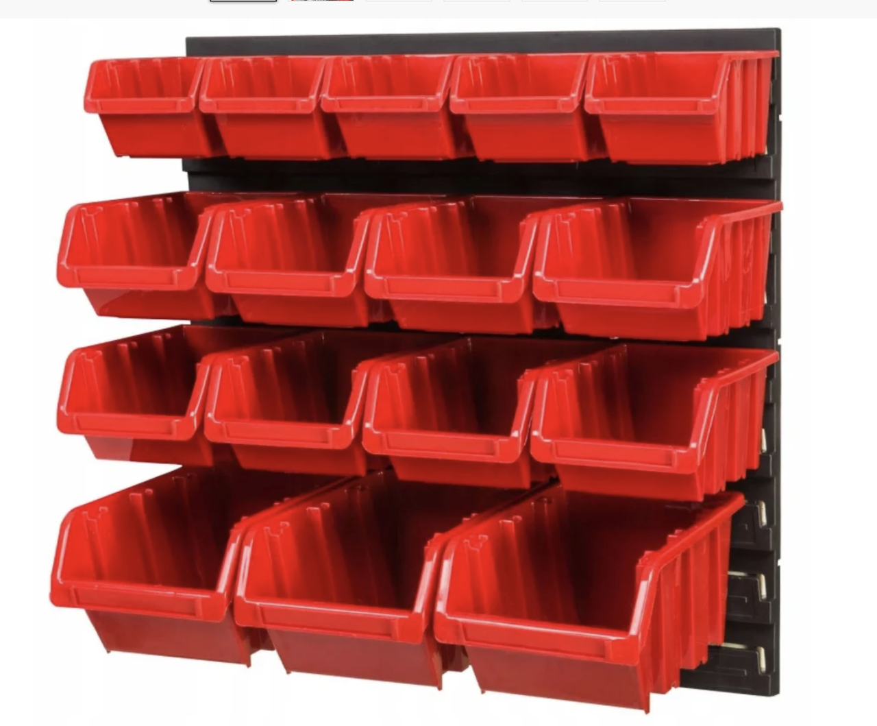 Панель перфорована 39*39 Kistenberg + 16 контейнерів Панель для гаража з шухлядами, фото 1