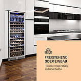 Вбудовуваний двозонний винний холодильник Vinovilla Grande 165 Klarstein Німеччина, фото 3