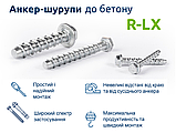 Шуруп з голів. всередину по бетону R-LX -I-ZP М06х55 Ф.7.5 з внутрішнім різьбленням, оцинкований М8 (100), фото 3