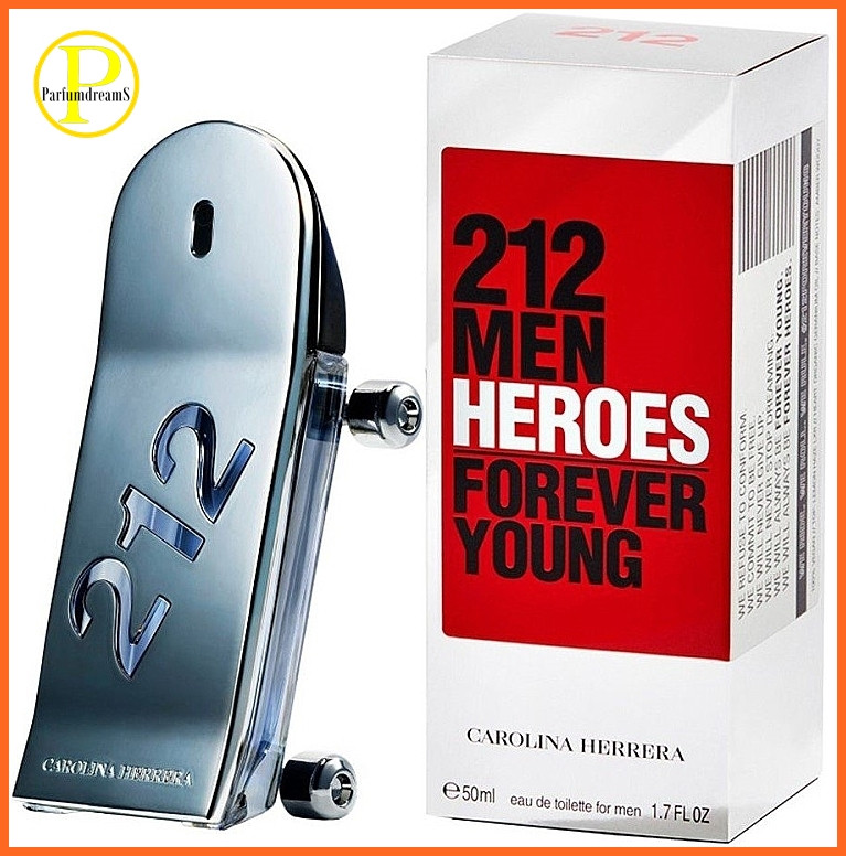 Кароліна Еррера 212 Мен Герої Форевер Янг - Carolina Herrera 212 Men Heroes Forever Young туалетна вода 90ml, фото 1