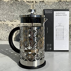 Скляний чайник-заварник френч-прес Lessner 1000 мл 11636