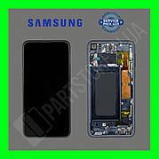 Дисплей Samsung G970 Blue S10e (GH82-18852C) сервісний оригінал з рамкою (переклеєне скло)