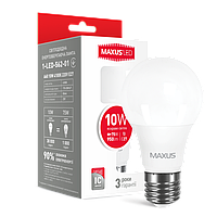 Лампа MAXUS світлодіодна A 60 220v 10w 4100K E27 1-LED-776