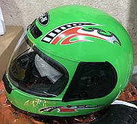 Шлем мото интеграл зеленый