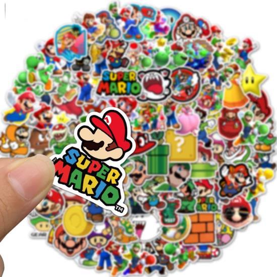 Набір вінілових наклейок Супер Маріо Super Mario на ноутбук телефон авто 100 шт., фото 1