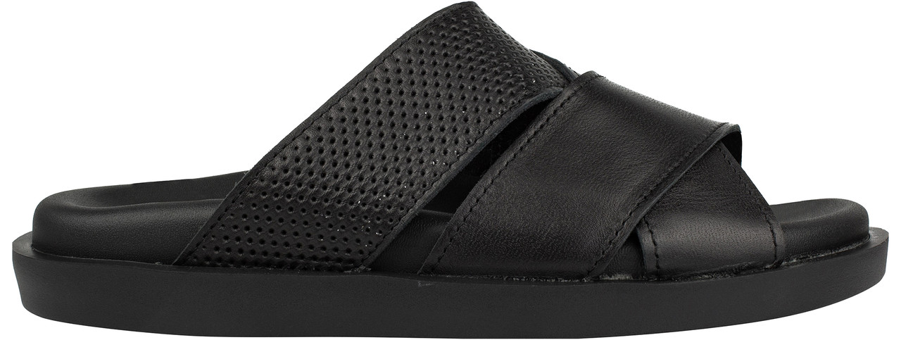 Шльопанці Viscala чорні натуральна шкіра виробництво Україна Vis21103KBL - розмір 36 (23,3 см), фото 1