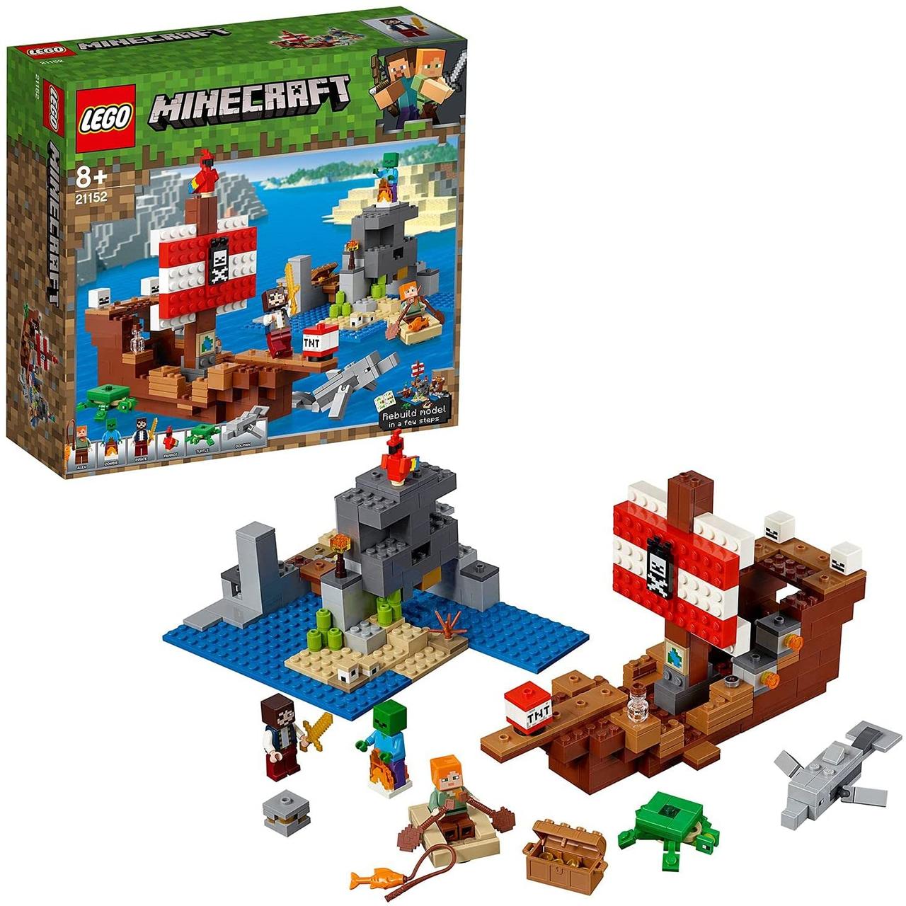 LEGO 21152 Minecraft Пригоди на піратському кораблі 21152 лего майнкрафт
