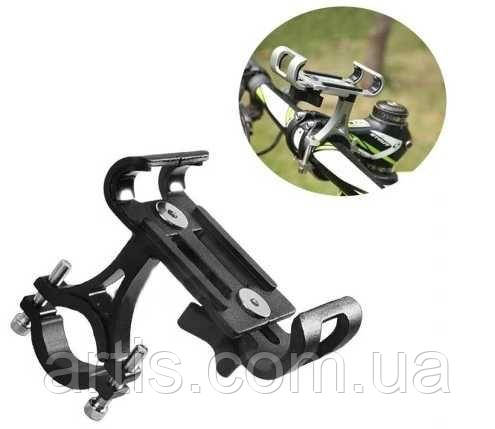 Тримач для смартфона на кермо велосипеда алюміній до 6.5 дюйма, фото 1