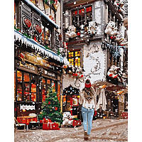 Картина за номерами Гуляючи новорічними вуличками Ідейка 40 х 50 КНО3582