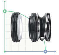 Механическое уплотнение (сальник) TGE-5/8" CAR/SIC/EPDM/304