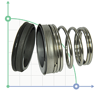 Механическое уплотнение (сальник) R-BT-FN-18 CAR/CER/EPDM