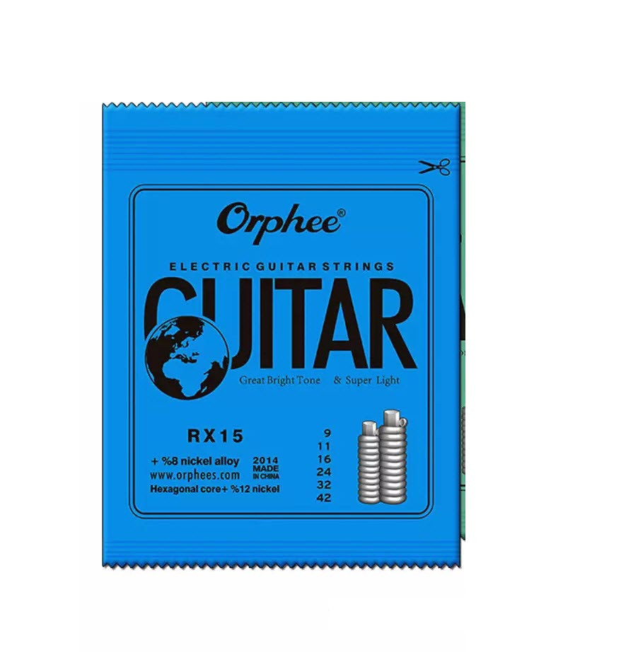 Струни струни Orphee НІКЕЛЕВІ для електрогітари електрогітри 009-042, фото 1