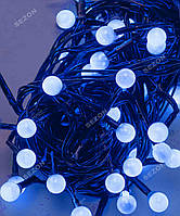 Новогодняя Гирлянда ЖЕМЧУГ 50 LED, 5м+ переходник, синий