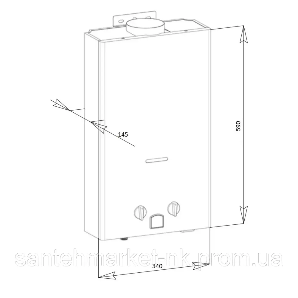 Газовая колонка Aquatronic дымоходная JSD20-A08 10 л белая - фото 2 - id-p1497216584