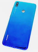 Задня кришка для Huawei Y7 2019 (DUB-LX1), синій, Aurora Blue, оригінал