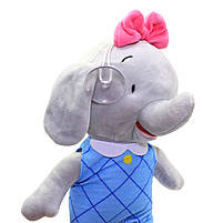 М'яка іграшка Слоник «Копиця» на присоску сірий хутро штучний 27 см (21316-2), фото 3