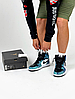 Чоловічі кросівки Nike Air Jordan 1 Retro High Tie Dye Взуття Найк Джордан Ретро сині блакитні  високі, фото 5